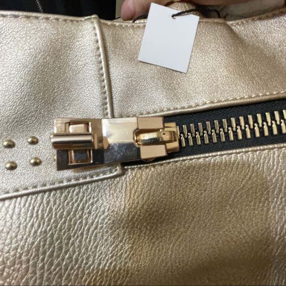 Ruby Collection Large Bag with Wallet & long strap Gold with Gold hardware. - Picture 10 of 16